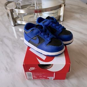 Blue & black Nike dunks Toddler